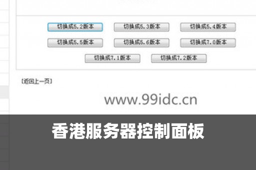 香港服务器控制面板
