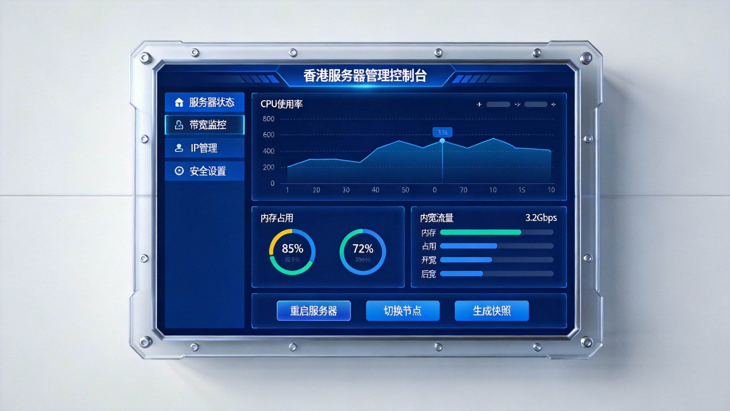 香港服务器控制面板