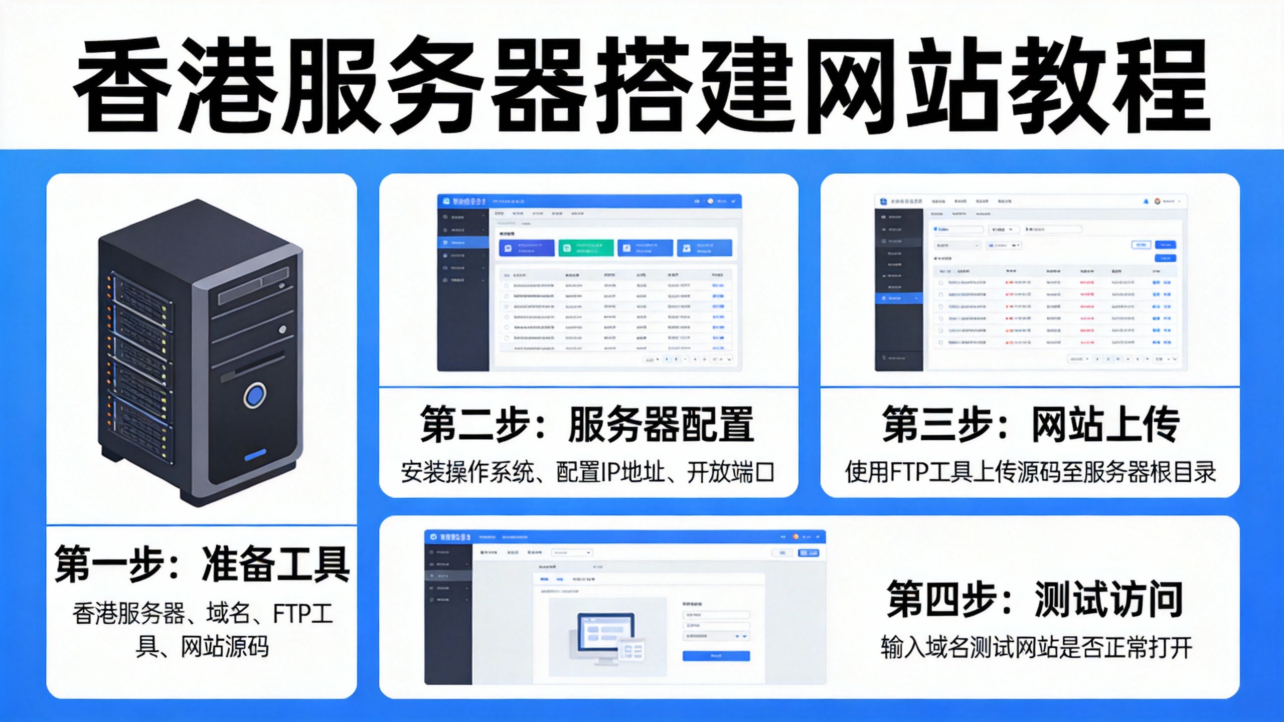 香港服务器搭建网站教程