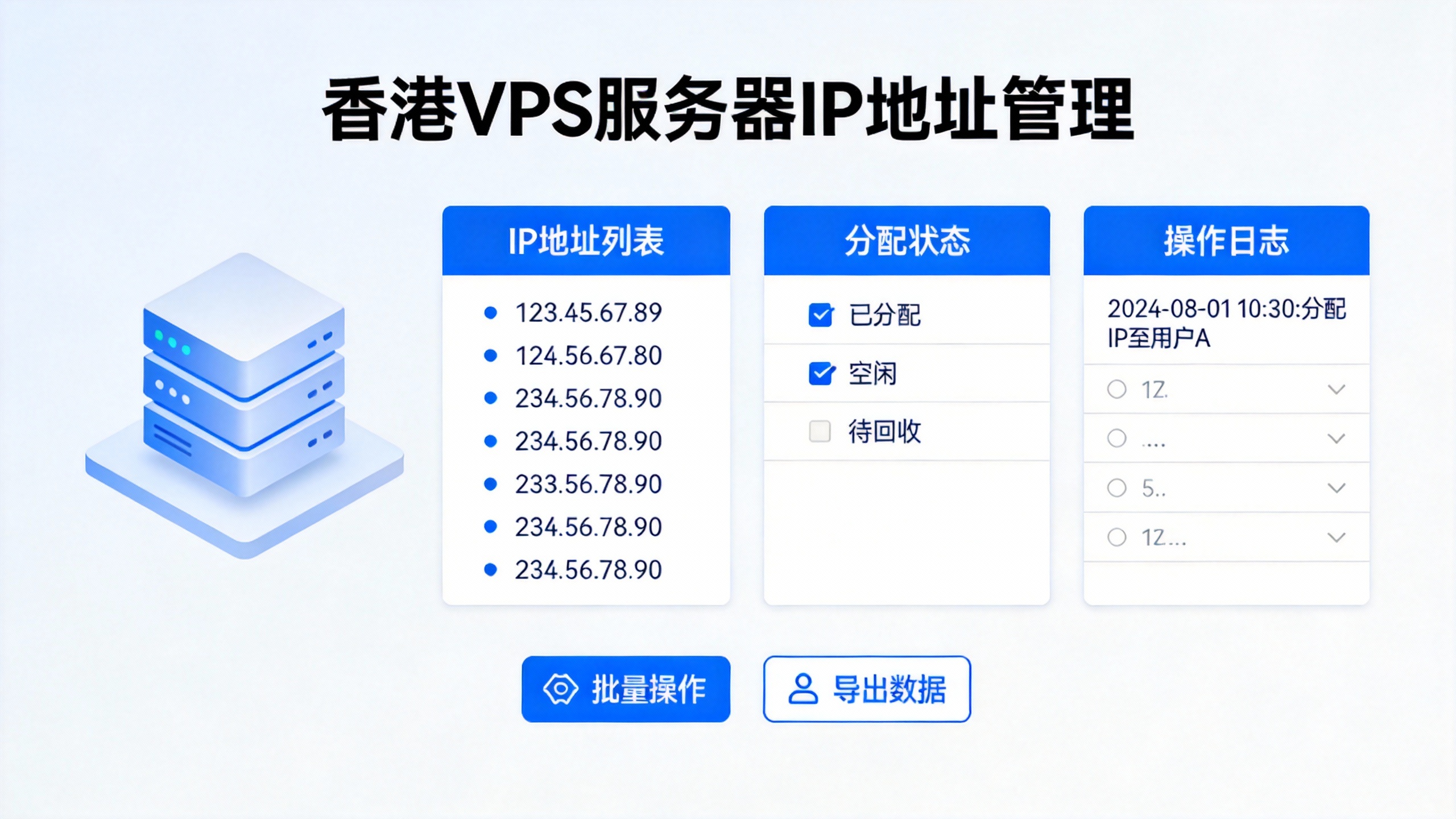 香港VPS服务器IP地址管理